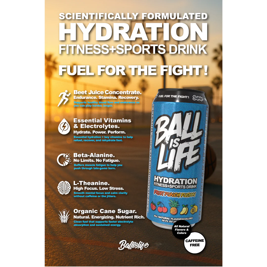 Ballislife Hydration Sports Drink (12-Pack) in Fruit Punch Fusion - Image 5