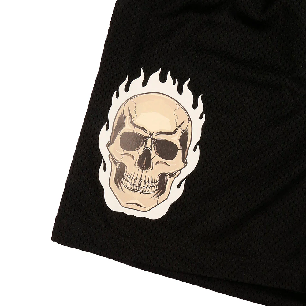 Benji Mood Skull Shorts in Black - Image 2