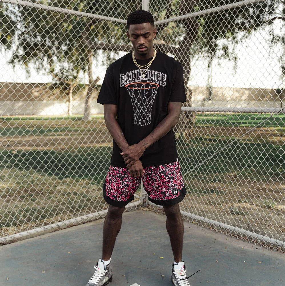 BIL Basketball Shorts in FP Floral - Image 6