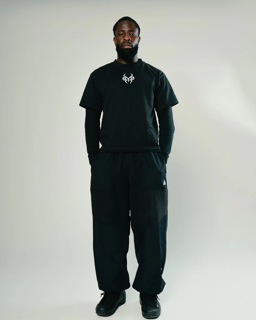 Black Ghost x BIL Cropped Tee in Black - Image 4