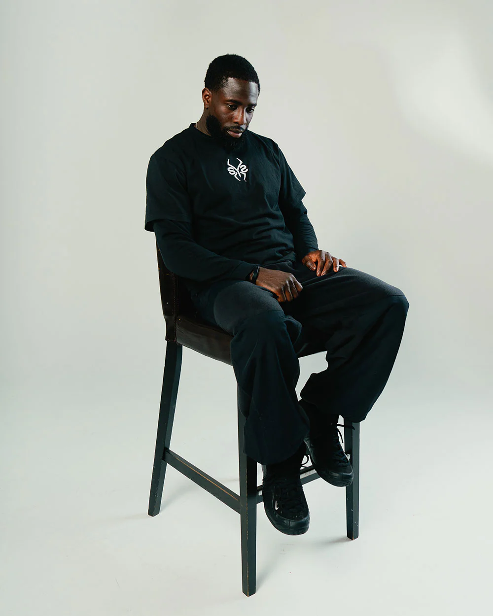 Black Ghost x BIL Cropped Tee in Black - Image 7