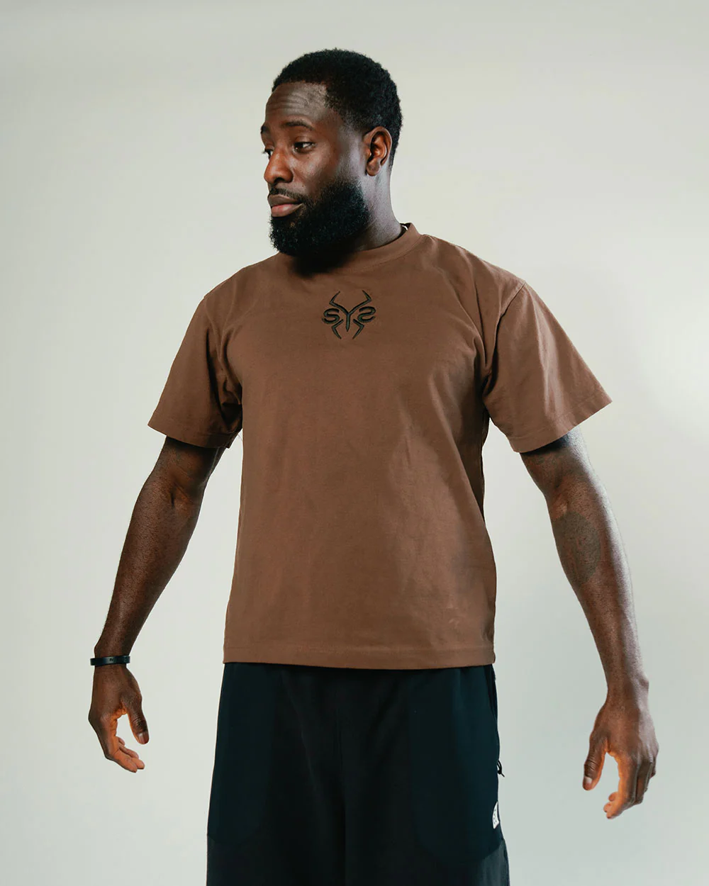 Black Ghost x BIL Cropped Tee in Brown - Image 5