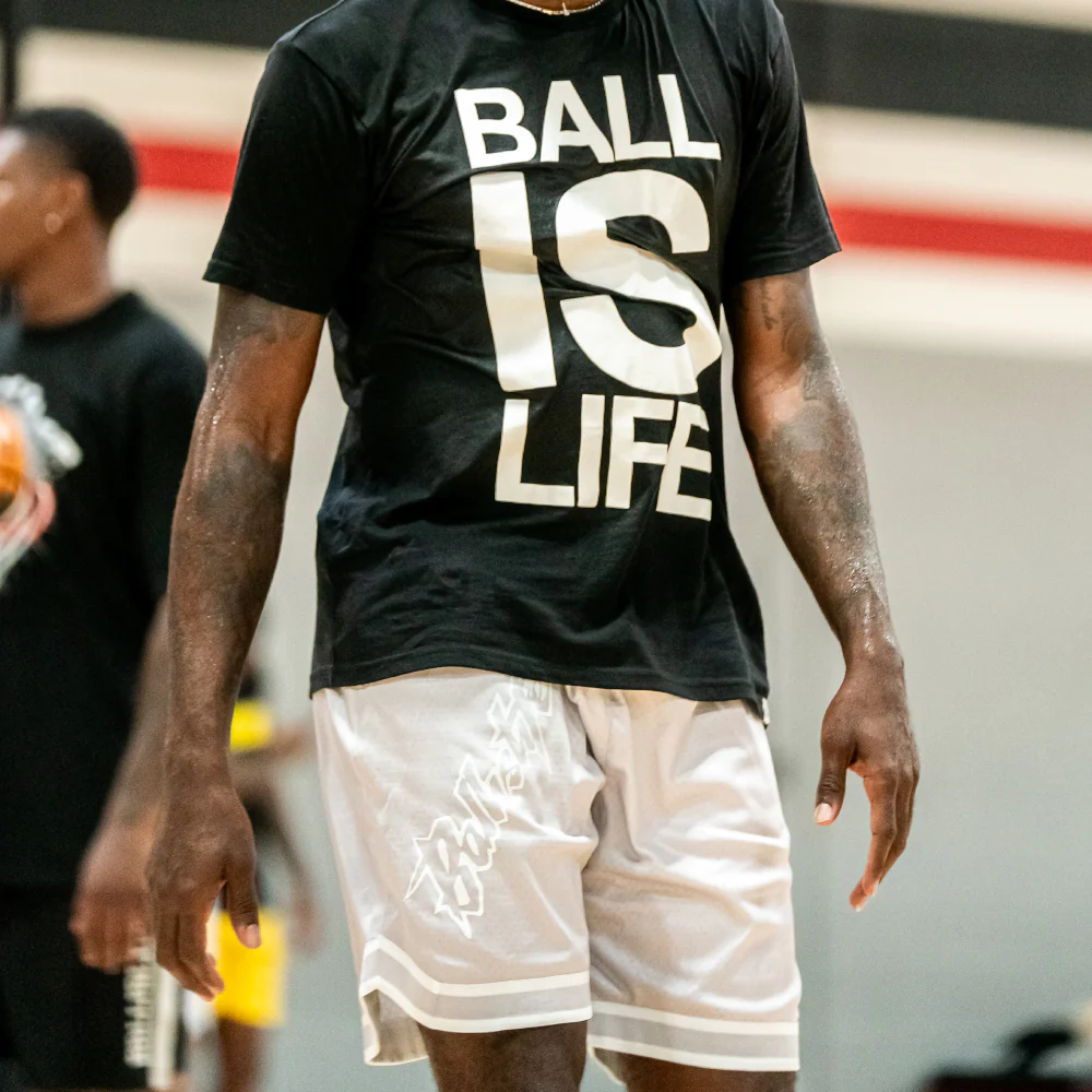 Bold Basketball Shorts in Silver - Image 5