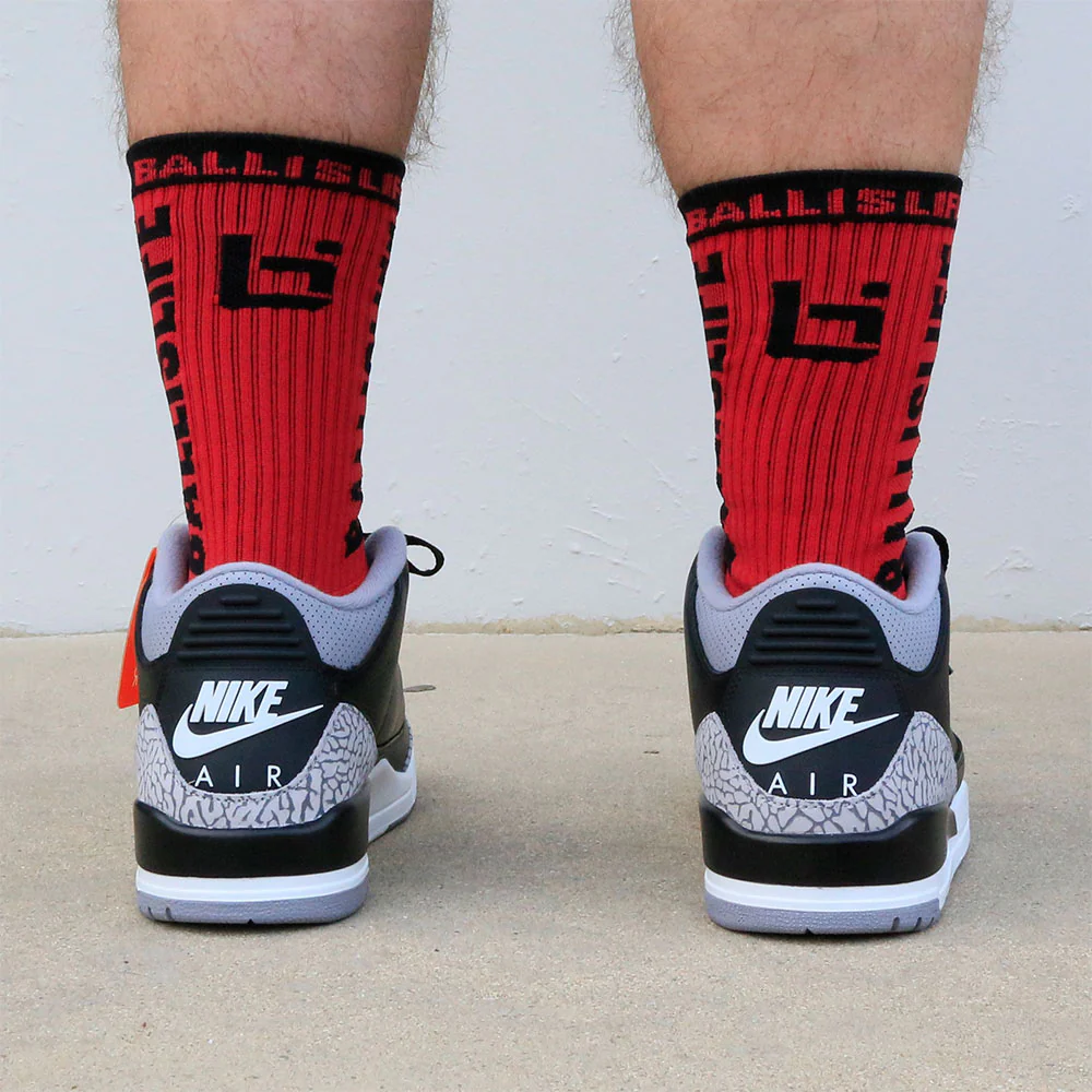 Elite Socks in Red/Black - Image 3