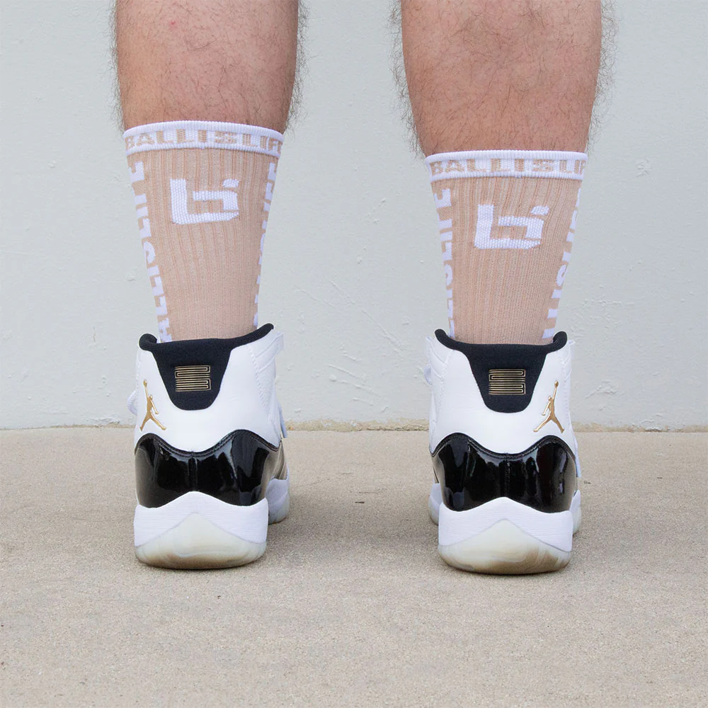 Elite Socks in Tan/White - Image 3