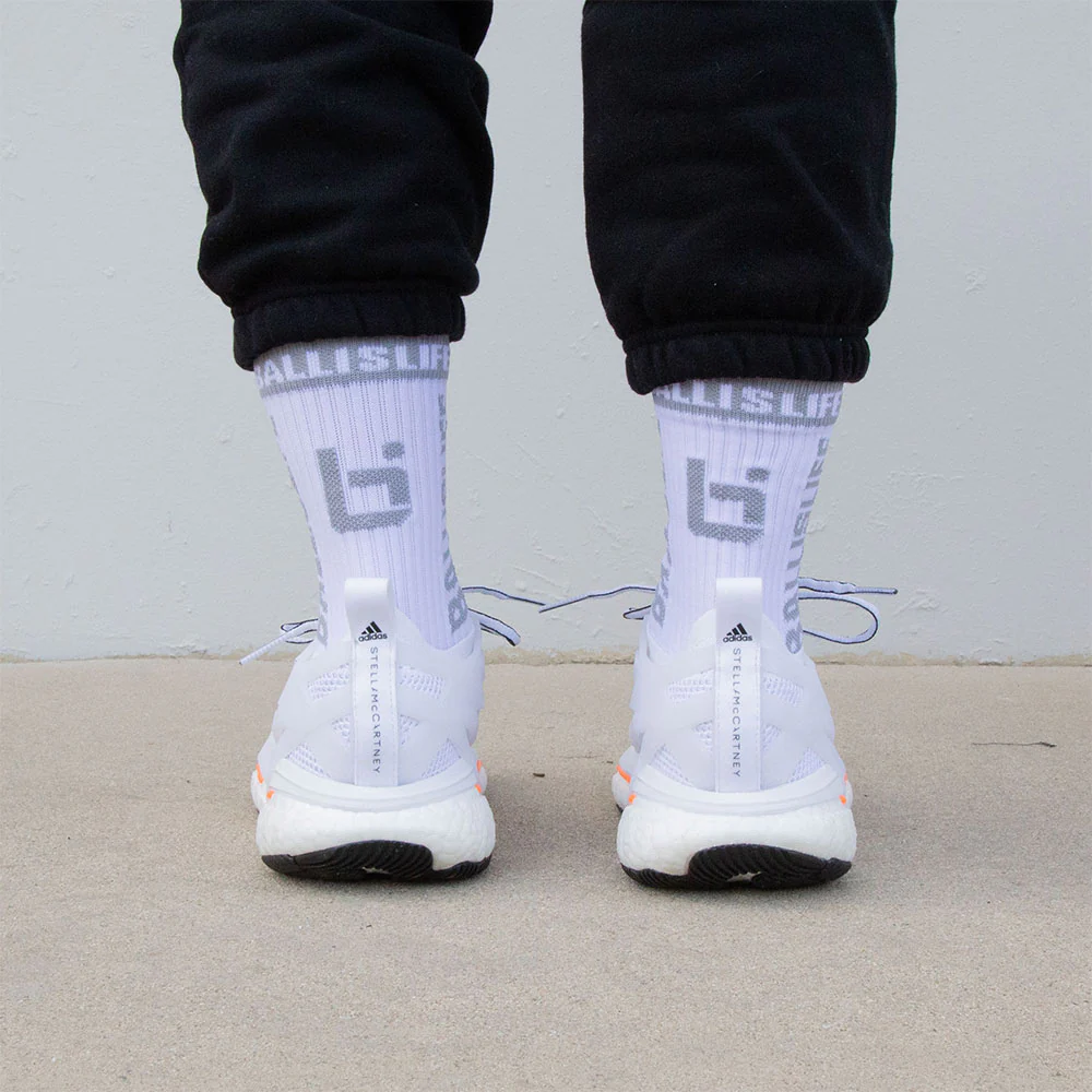 Elite Socks in White/Grey - Image 3