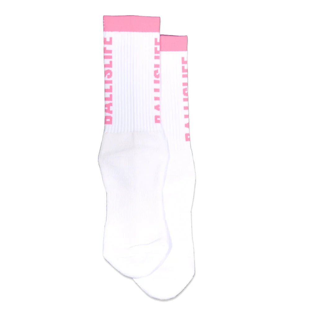 Elite Socks in White/Pink - Image 3