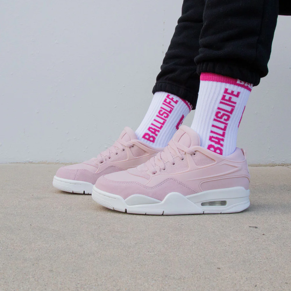 Elite Socks in White/Pink - Image 4