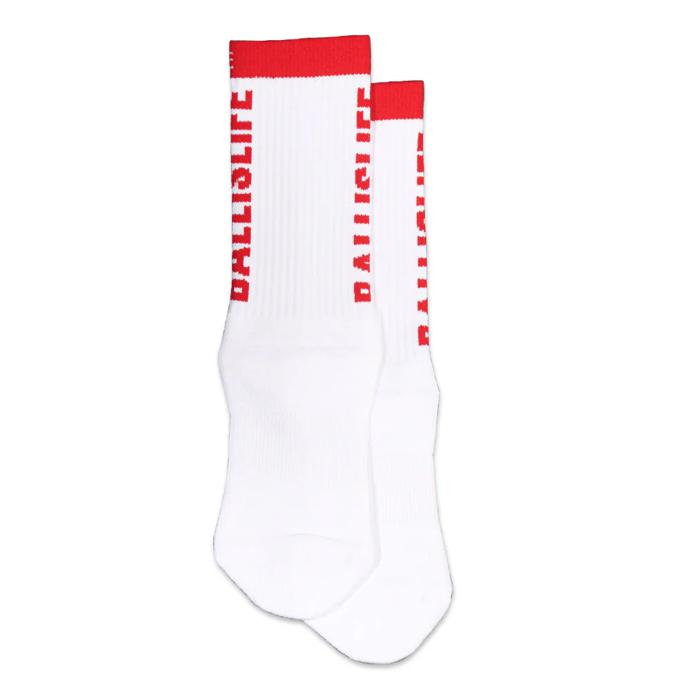 Elite Socks in White/Red - Image 3