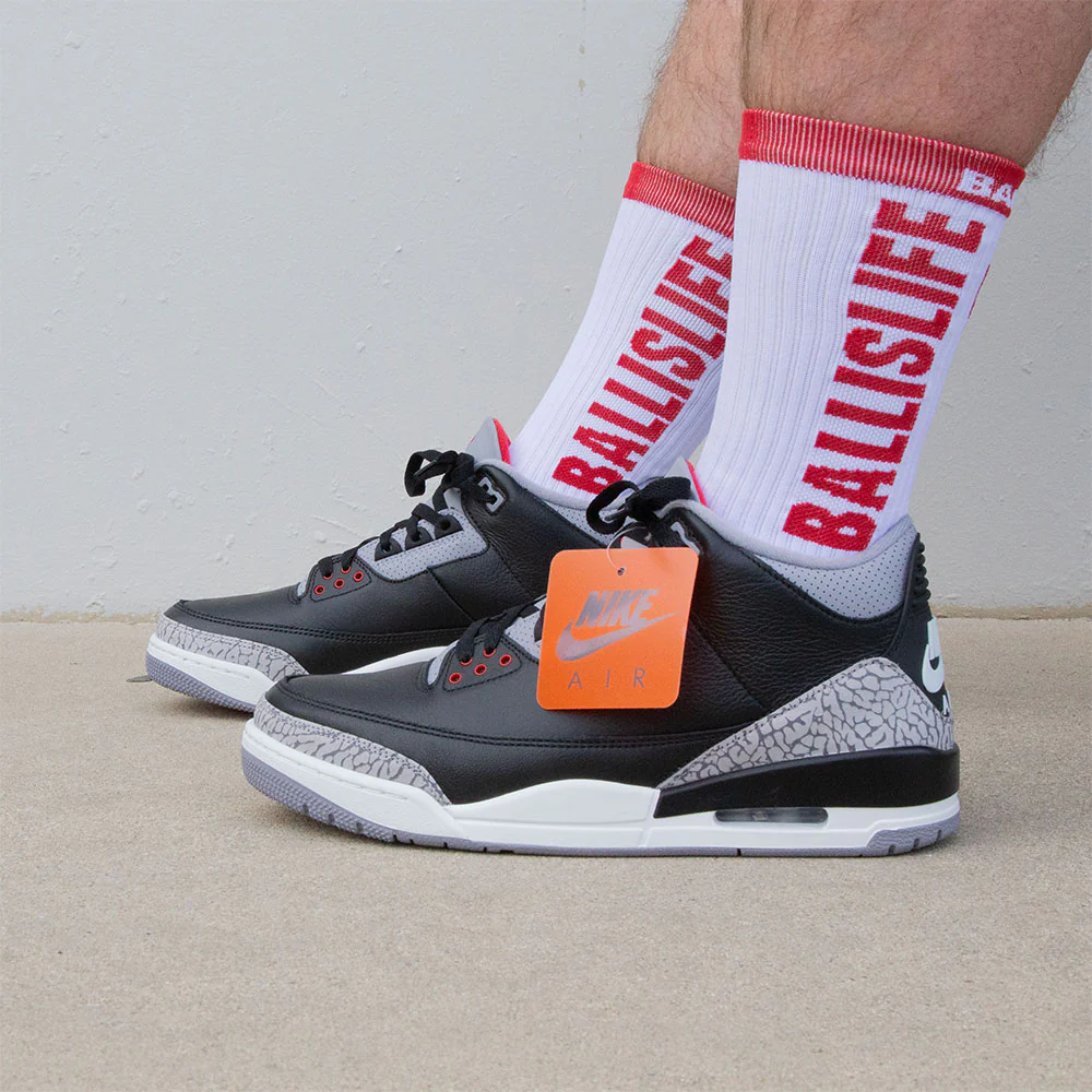 Elite Socks in White/Red - Image 4