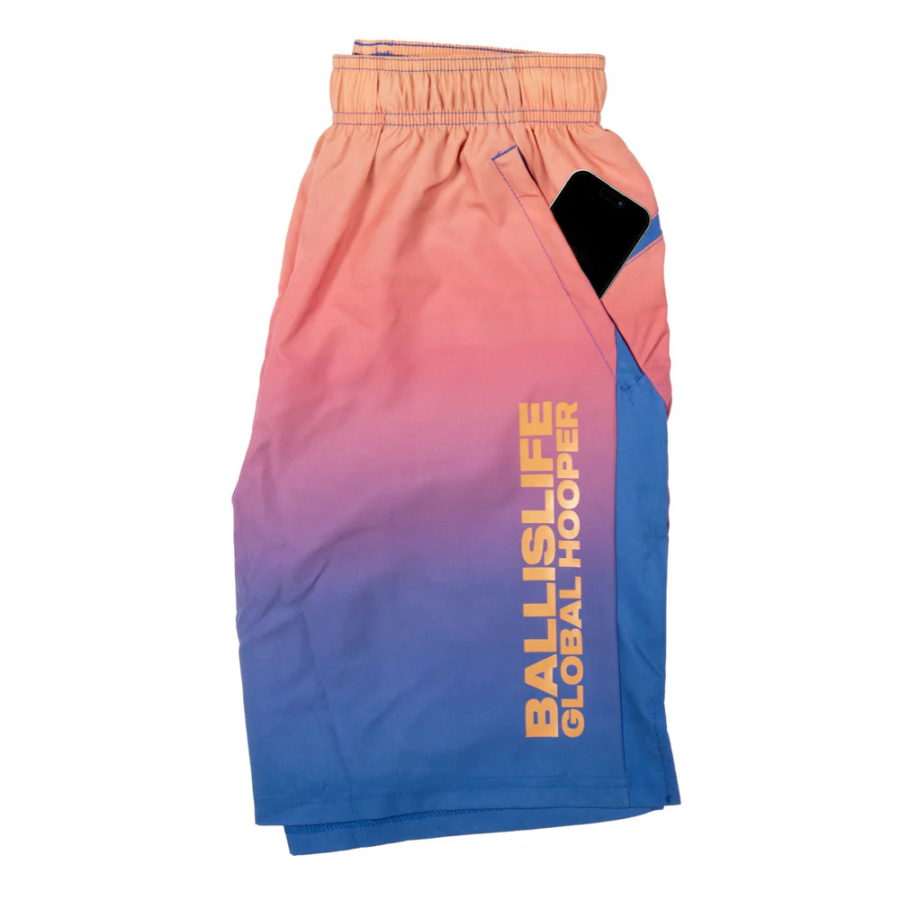 Global Hooper Performance Shorts in Sunset Orange - Image 2