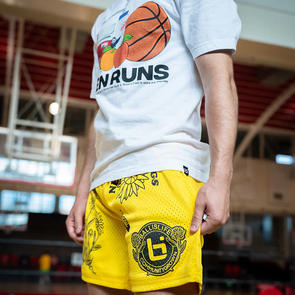 Growth Mesh Shorts in Yellow - Image 5