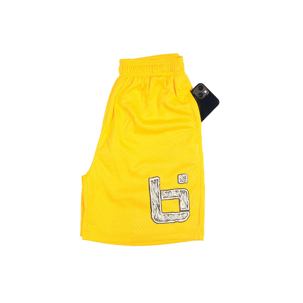 Lemon Mesh Shorts in Yellow - Image 2