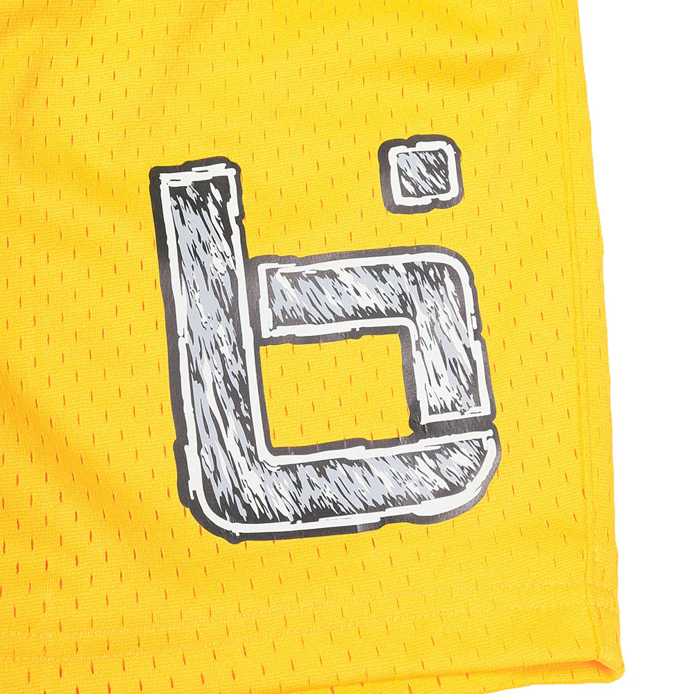 Lemon Mesh Shorts in Yellow - Image 3