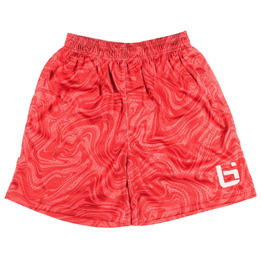 M2 Mesh Shorts in Red Waves
