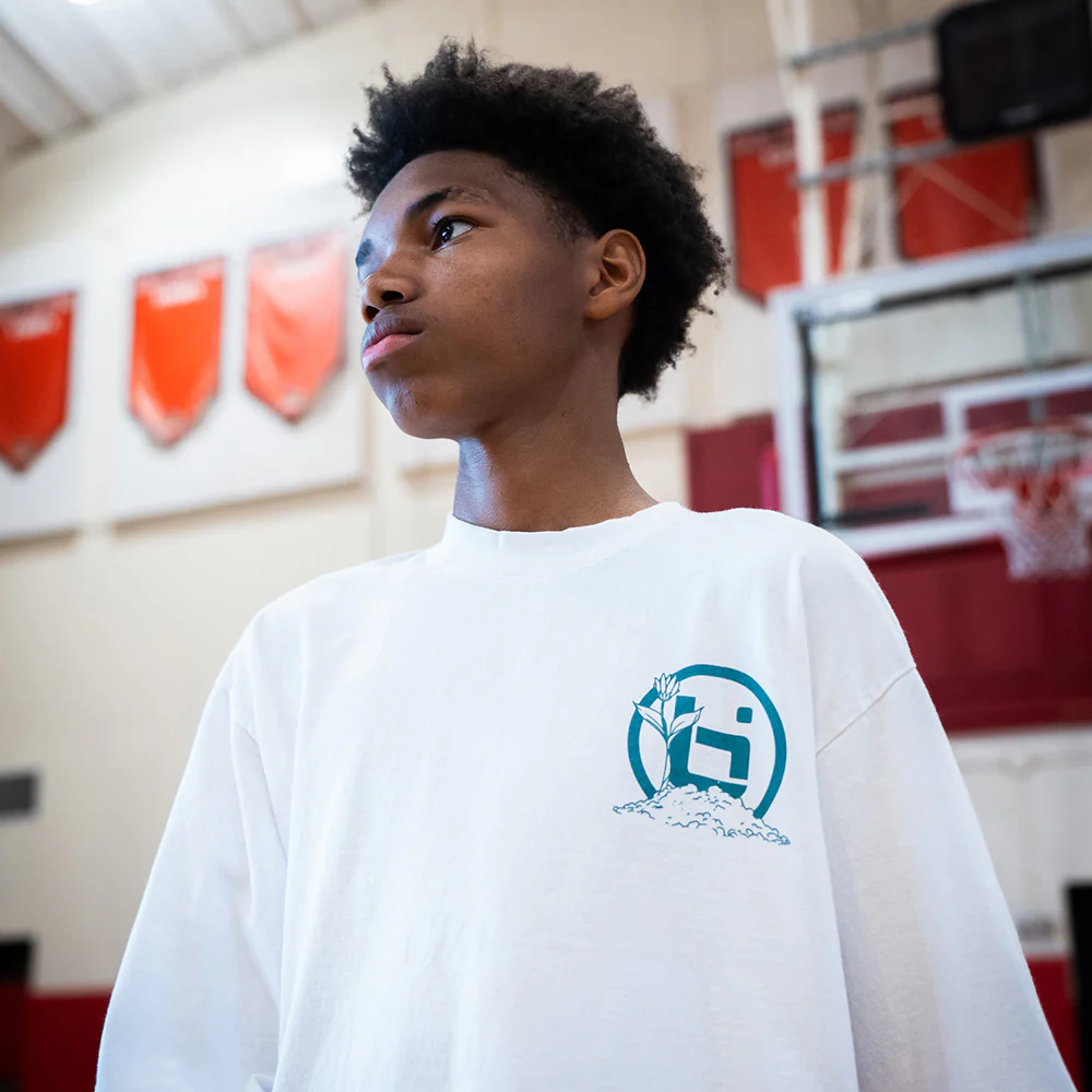 New Beginnings L/S Tee in White - Image 4