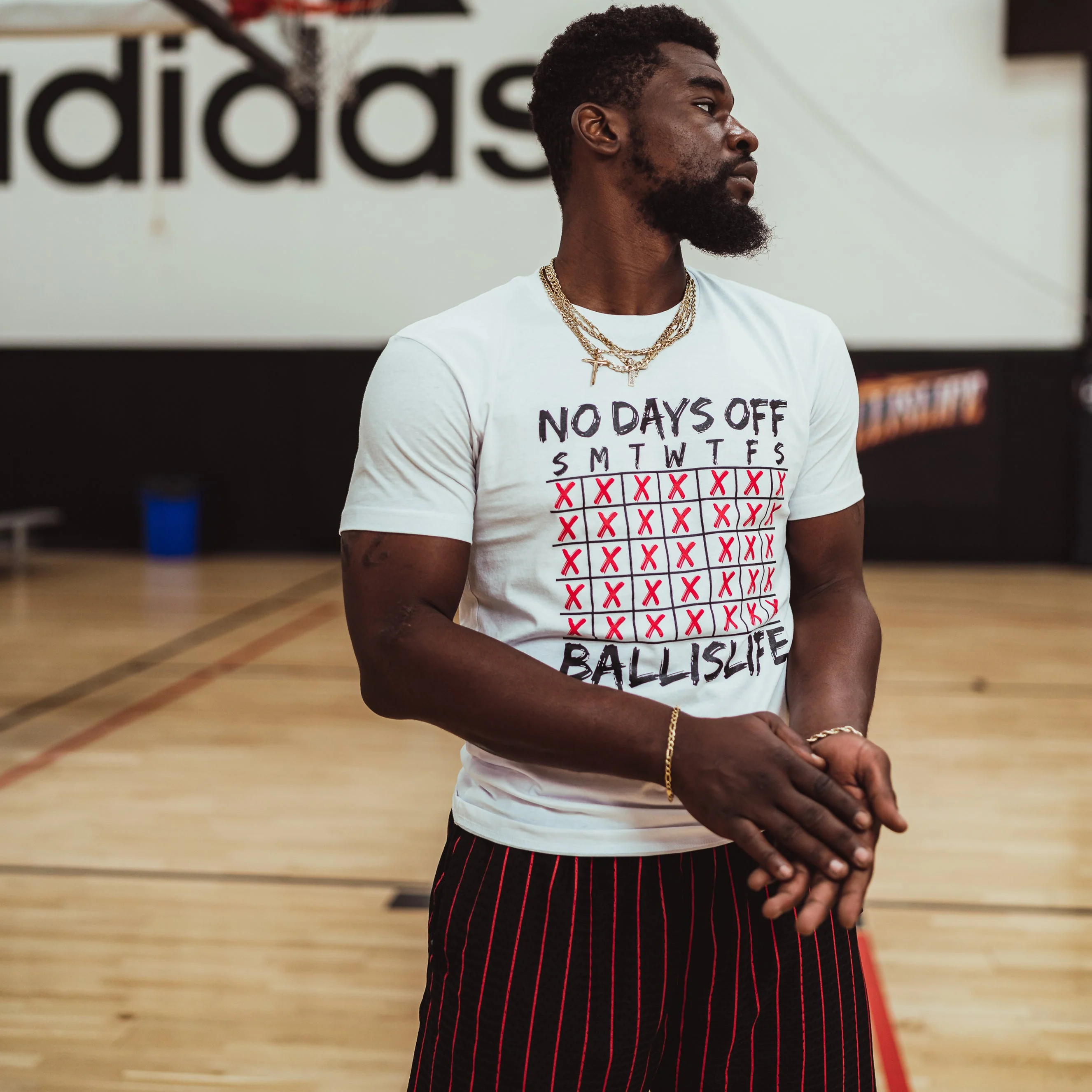 No Days Off Tee in White - Image 4