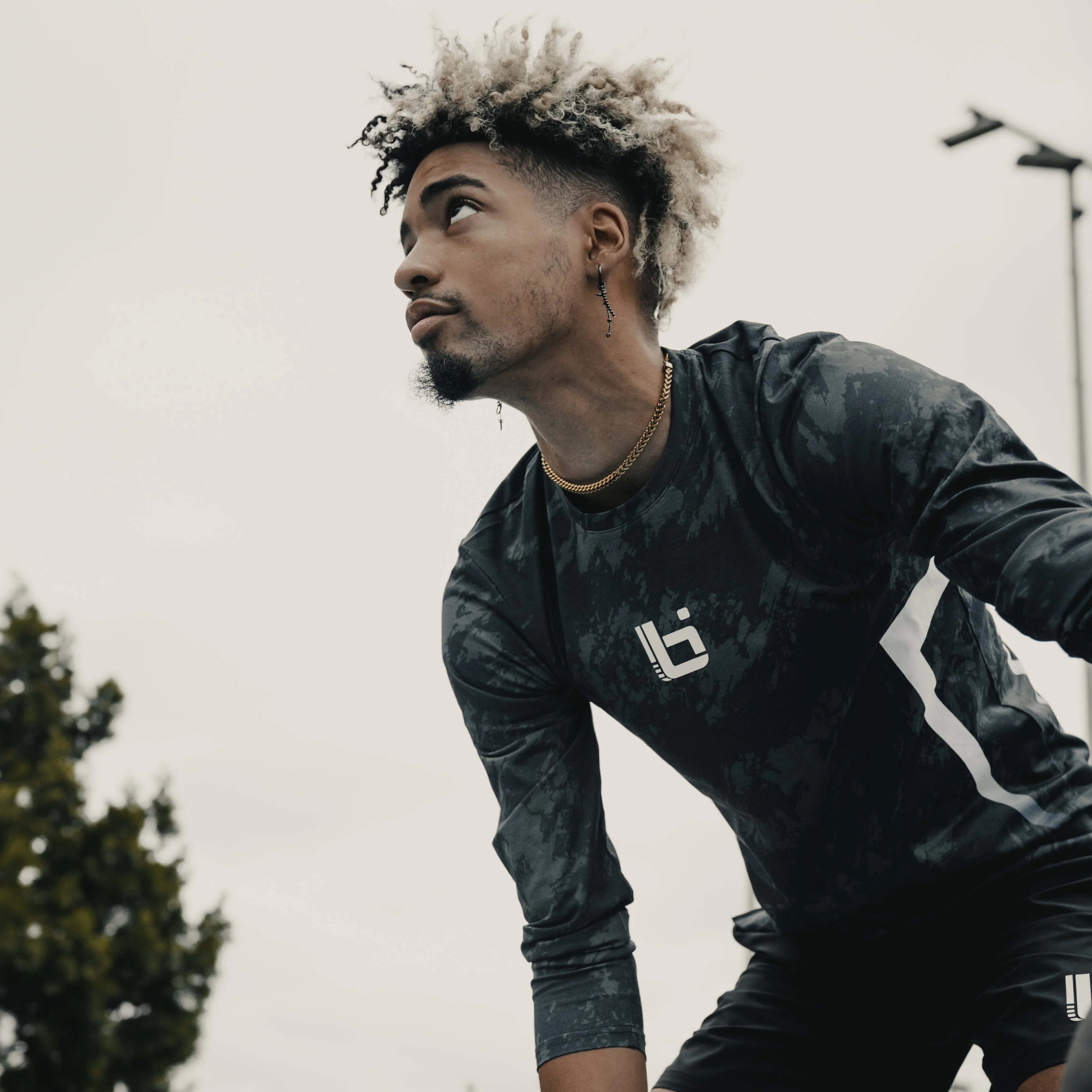 P1 Workout L/S Tee in Black - Image 5