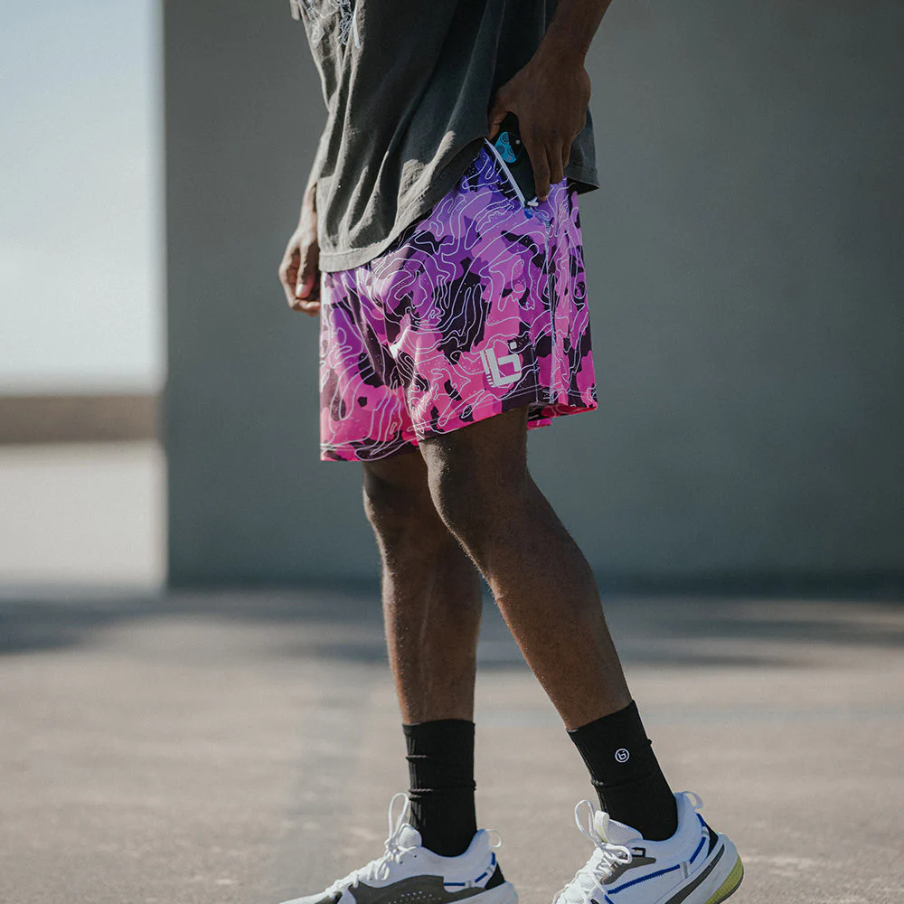 P2 Performance Shorts in Pink - Image 5