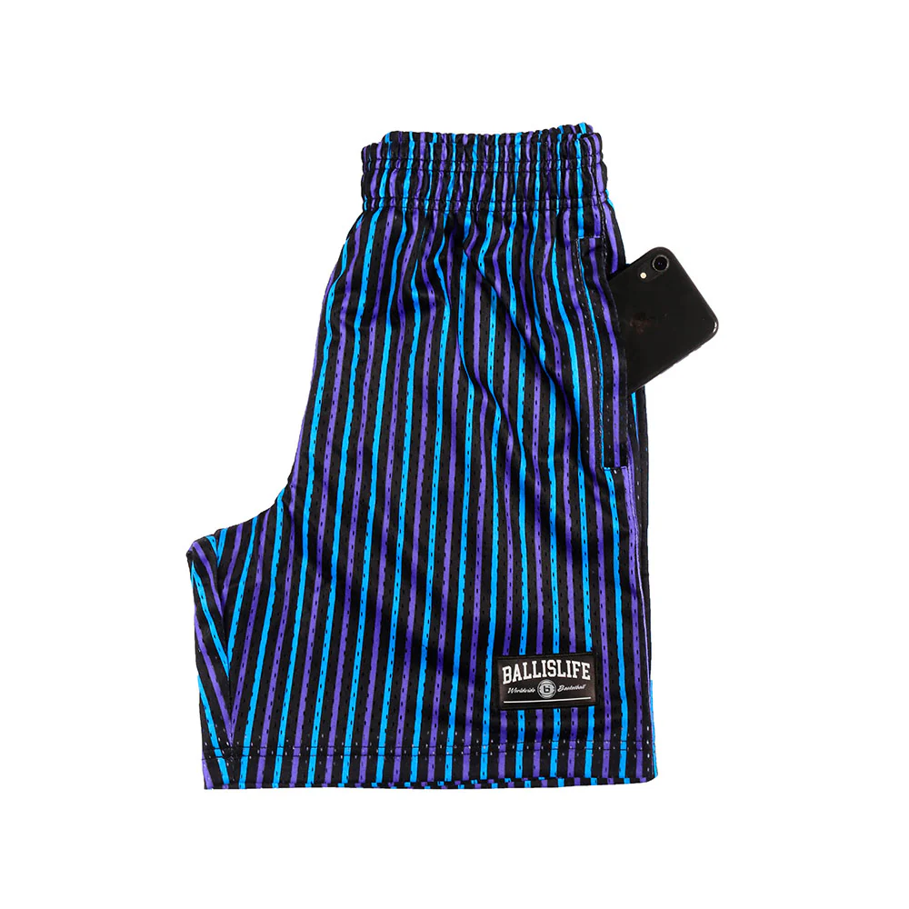 Pins Mesh Shorts in Blue - Image 4