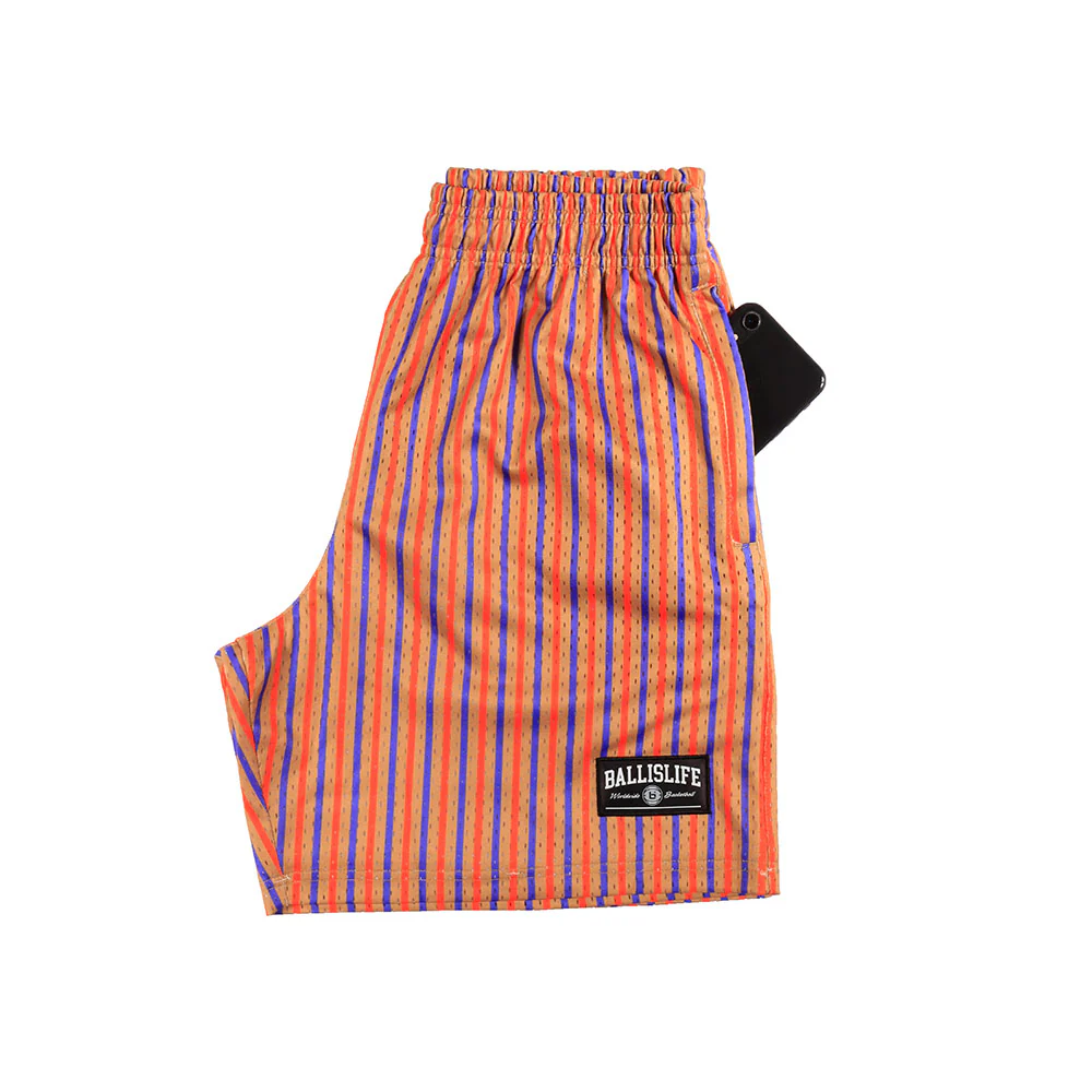 Pins Mesh Shorts in Orange - Image 4