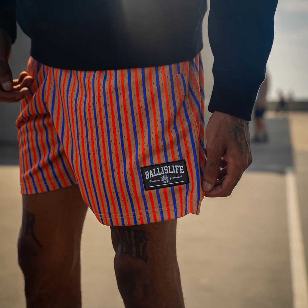 Pins Mesh Shorts in Orange - Image 7