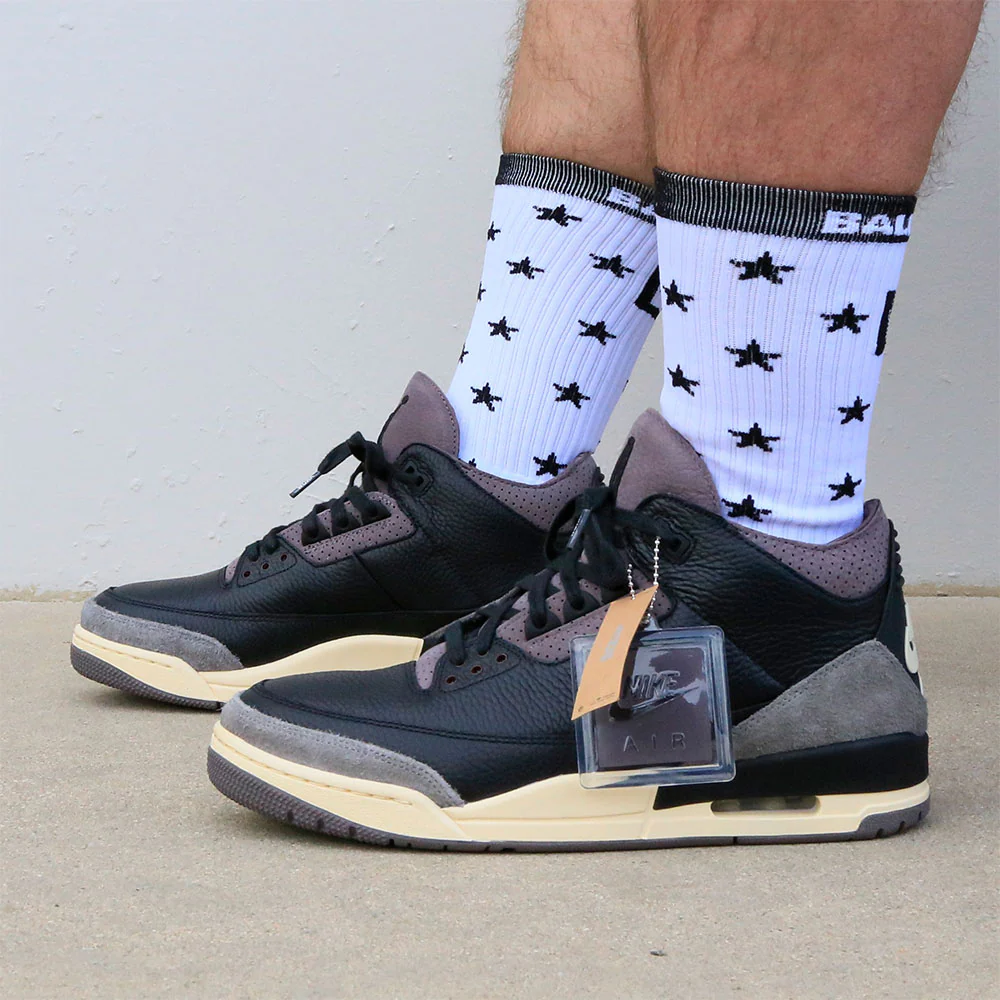 Star Socks in White - Image 3