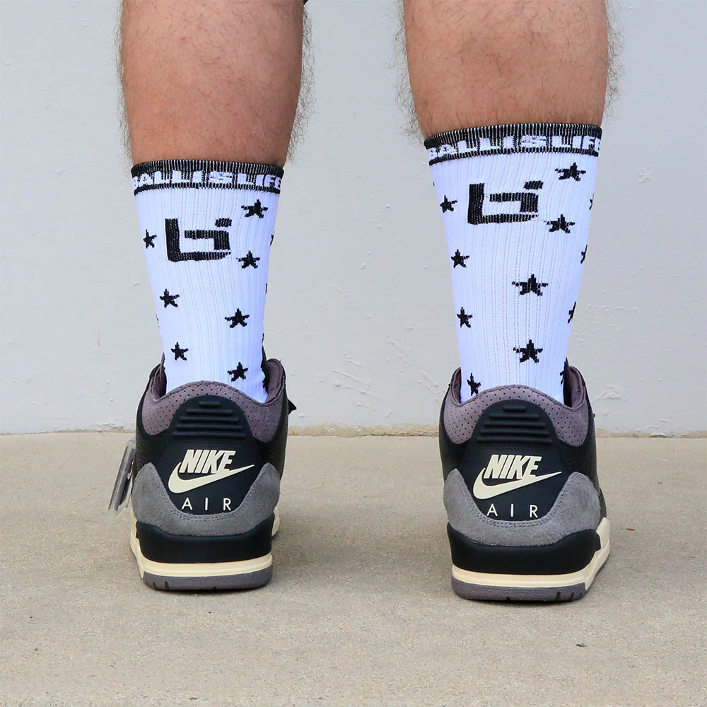 Star Socks in White - Image 5