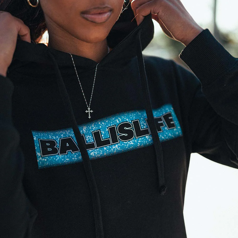 WMNS Splash Hoodie in Black/Blue - Image 6