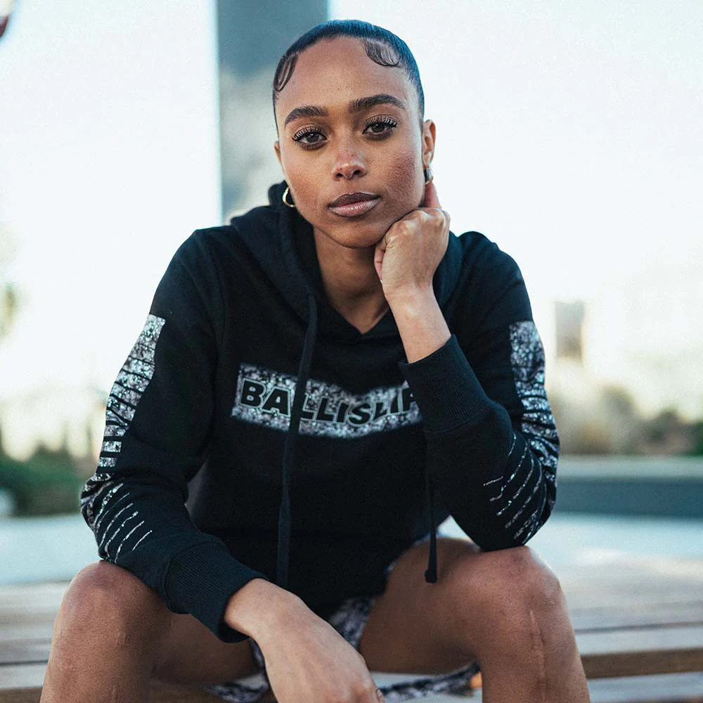WMNS Splash Hoodie in Black/Grey - Image 6